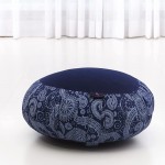 LEEWADEE Meditation Cushion Round Zafu Pillow for Floor Seating Eco-Friendly Organic and Natural 16x8 inches Kapok - BLKJX2PQJ