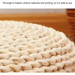 LINASHI Tatami Floor Pillow Sitting Cushion,Natural Straw Pouf Tatami Cushion,Round Padded Room Floor Straw Mat for Outdoor Seat for Meditation Zen One Color 15.75 x 15.75 x 2.36 - B5XEY3KJJ