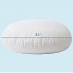 Milliard Memory Foam Round Floor Pillow Insert 32 inch Pillow Sham Cushion - BA1CSZLR2