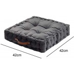 Square Thick Floor Seating Cushions Tufted Cushion Meditation Pillow Floor Pillows Meditation Cushion Seating with Carrying Handle Tatami Pad Sofa Balcony Car Seating Pad 2pcs - BS568KPQM