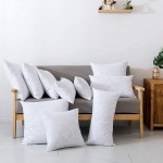 DOWNCOOL 100% Cotton Stuffer Throw Pillow Insert Rectangle Down and Feather Filled Decorative Bed Sofa Insert 12x20 Inch White - BYIG89CPO