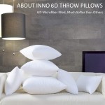 Inno Decorative Throw Pillow Cushion 4 Pack Premium Down Alternative Microfiber Filled Sofa Couch Chair Inner Cushion 24 x 24 inches - BPVYL8GNQ
