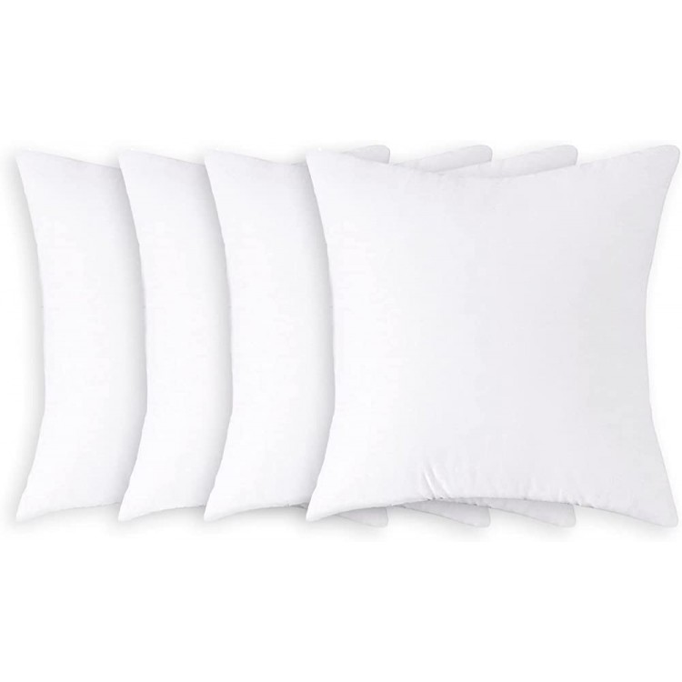 Inno Decorative Throw Pillow Cushion 4 Pack Premium Down Alternative Microfiber Filled Sofa Couch Chair Inner Cushion 24 x 24 inches - BPVYL8GNQ
