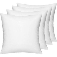 18x18 Pillow Insert Set of 4 Decorative Euro Square Throw Pillow Inserts for Couch Sofa Bed - BDIBX9NN8