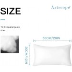 Artscope Outdoor Waterproof Throw Pillows Inserts Set of 2 Premium Fluffy Decorative Square Form Cushion Stuffer Inner Soft for Patio Furniture Garden Bench Tent Couch Balcony 12x20 Inch - BOLJL5G3O