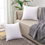 CUTEWIND 16x16 Pillow Inserts with 100% Cotton Cover 16 Inch Square Interior Sofa Pillow InsertsSet of 2 Decorative Pillow Insert Pair White Couch Pillow 2 16x16 2Pack - BM7SAMXSU