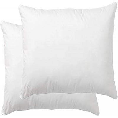Danmitex Euro Pillow Insert Decorative Throw Pillow Stuffer Down and Feather Filled Cotton Fabric White 26x26 Set of 2 Suitable for Home Bed - BWLVXWFFU