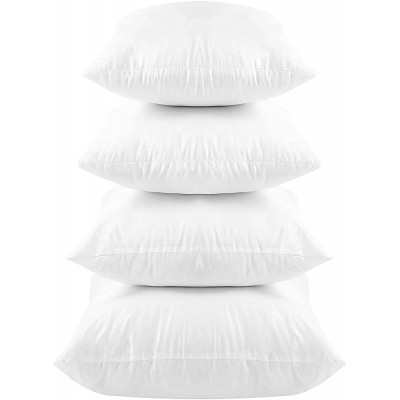 ORANIFUL Pillow Inserts 18x18 Set of 4 Square Throw Pillows Euro Decorative Cushion Inner 7D Hollowfibre Filling Cojines for Sofa Couch Bed Indoor Office - BL5JPGFT4