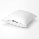 OTOSTAR Outdoor Throw Pillow Inserts Pack of 2 Water Resistant Cushion Inner Pads for Patio Garden Coffee House Decorative Waterproof Pillow Inserts 18x18 Inch -White - B3XWI6K10