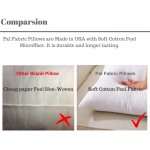Pack of 4 Pal Fabric 18x18 Soft Microfiber White Square Pillow Insert for Sofa Form Cushion Sham or Decorative Pillow Made in USA 18x18 - BNN69R349
