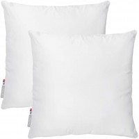 Pal Fabric Set of 2 Premium Cotton Feel Microfiber Square Sham Euro Sofa Bed Counch Foam Stuffer Cushion Pillow Insert 18x18 Made in USA - B33FNHZN2