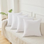 Qeils 18 x 18 Pillow Inserts Set of 2 White Throw Pillow Inserts with Soft Polyester Cover Rectangle Square Interior Sofa Pillow Inserts Decorative Pillow Insert White Couch Pillow - BFLBO8S7I