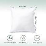 SOLEEBEE Premium Polyester Pillow Inserts Square Set of 2 Decorative Throw Pillow Inserts,Hypoallergenic Couch Cushion Sham Stuffer 18x18 Inch - BZJ8D1KNI