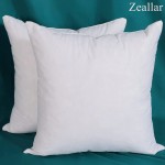 Zeallar Set of 2-24x24 Decorative Throw Pillow Inserts-Down Feather Pillow Inserts 100% Cotton Fabric Square White - BBHEGGQNU