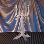 Anderson's Silver Glitter Acrylic Candelabra Table Decorations Prom Wedding - B4RGTMKTU