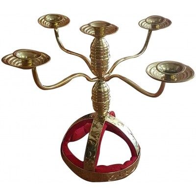 Brass Candle Holder Candelabra Shemadan Candles Handmade Egyptian Belly Dance - BU3X67U0P