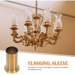 Chandelier Candle Socket Covers Sleeves: 10pcs Iron Tall Candle Cover Drip Candelabra Base Lighting Fixture Socket Lamp Holder Parts - BYJECCS49