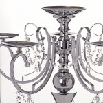 Efavormart 27.5 Tall Silver Metal Candelabra Chandelier Votive Candle Holder Wedding Centerpiece with Acrylic Chains - BP8UNFGGC
