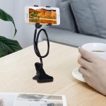 Fmystery Phone Holder Bed Gooseneck Mount Cell Phone Clamp Clip for Desk Flexible Lazy Long Arm Headboard Bedside Overhead Mount Stand Compatible with iPhone 13,3-7 inch Phones,etc Black - B95HPOOF3