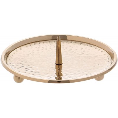 Holyart Candle Holder Plate in Gold-Plated Brass with jag 12 cm - BDOWGXP66
