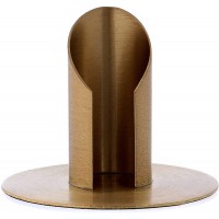 Holyart Tube-Shaped Candle Holder with Opening in matt Gold-Plated Brass - BSNNFD02J