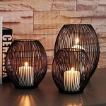 SHIERER Candle Candelabra 3pcs Hot Black Metal Hollow Like A Bird Cage Lantern Candle Holder Without LED Lights Romantic Home Hotel Decoration Ornaments Color : 3pcs - BWO0YCVVW