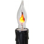 Sienna 16.75 Black Glitter Candelabra with Flicker Flames Halloween Table Top Decoration - BAQU2HBLA
