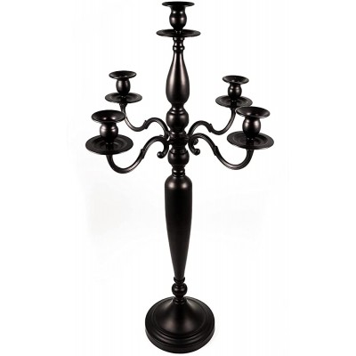 Vincidern Black 5 Candle Candelabra Modern Elegant Taper Candle Holder Wedding Dinner Party Halloween Formal Event Centerpiece Classic Finish29 Inches Tall - B3PGH7K15