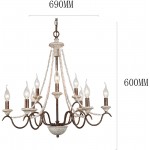 CEOLIGHT Vintage Wood Art Chandeliers,Vintage Style for Kitchen Island Dining Room Foyer Pendant Lighting,for Foyer Island Kitchen Living Room,Entryway - BGW80P5LM
