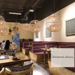 Demeanor LED Chandeliers Chinese Creative Bamboo Classical Woven Bamboo Retro Circular Hand-Woven Rattan Wicker Lighting Used in Hotels Homestays Restaurants Cafes Tea Rooms Farmhouses - B13FV8ODQ