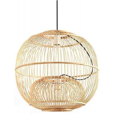 Demeanor LED Chandeliers Chinese Creative Bamboo Classical Woven Bamboo Retro Circular Hand-Woven Rattan Wicker Lighting Used in Hotels Homestays Restaurants Cafes Tea Rooms Farmhouses - B13FV8ODQ