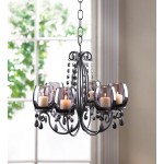 Gallery of Light Decorative Candle Chandelier Hanging Chandeliers Candle Holders Black - BON3DT8SO