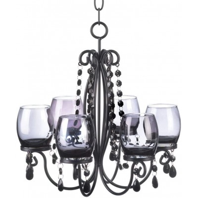 Gallery of Light Decorative Candle Chandelier Hanging Chandeliers Candle Holders Black - BON3DT8SO