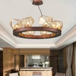 KXA Post-Modern Round Glass Diameter 60Cm High 20Cm Living Room Cafe Restaurant Bedroom Lighting Lighting Area 10M2-15M2 Decoration - BNINL4QAT