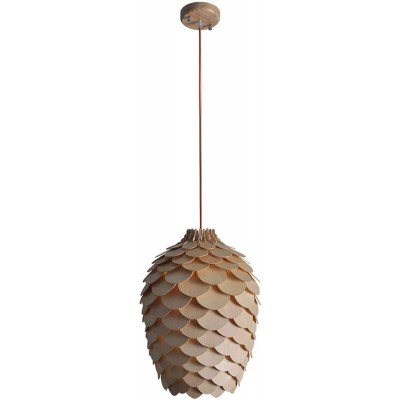 LCQSMBH Modern Creative Solid Wood Chiba Pine Cone Chandelier Personalized Dining Room Wooden Pendant Lamp Adjustable Living Room Shopping Mall Aisle Pendant Light - BVAPYGEN9