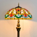 wduuii Lamp 16 Creative Stained Glass Living Room Dining Room Bedroom Bedside Floor Lamp Bar Club Standing Lamp Decoration - BPB2HNB5A
