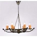 wduuoo Retro Candle Holder Industry Style Iron Art Style Chandelier 6 Heads E14 60 * 36CM Perfect Size: 60 * 36CM - BGKXMSZGS