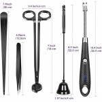 5 in 1 Candle Accessory Set,Candle Wick Trimmer Cutter,Candle Wick Dipper,Candle Wick Snuffer,Rechargeable Candle Lighter,Tweezers,Stainless Steel Candle Care Kit Home Gift for AromatherapyBlack - BEKA593JP