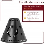 A Cheerful Giver Metal Candle Shade Black Heart Decorative Tin Candle Shade Fits Most Cheerful Giver 16 oz. & Larger Jar Candles Lovely Candle Accessories - B62X30QAE