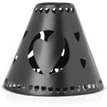 A Cheerful Giver Metal Candle Shade Black Heart Decorative Tin Candle Shade Fits Most Cheerful Giver 16 oz. & Larger Jar Candles Lovely Candle Accessories - B62X30QAE