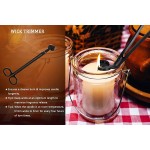 AuroTrends Candle Accessory Set Candle Wick Trimmer Set Candle Cutter Candle Snuffer Candle Wick Dipper with Storage Bag 3 in 1 Candle Tool Kit Great for Scented Candles Lovers Matte Black - B34KP2UZW