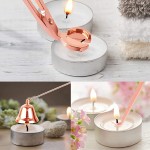 Candle Wick Trimmer Candle Snuffer and Wick Dipper Wick Cutter for Candles Candle Scissors Polished Stainless Steel Candle Extinguisher Rose Gold Cutter Candle Wick Cliper - BPFVOKVI5