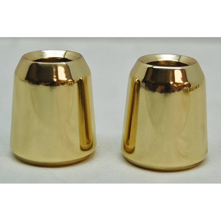 Classical Church Goods Pair of Solid Brass Candle Followers 7 8 Size Sturdy Candle Burners -Special - B40ANKXND