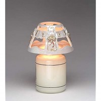 Cosmos Gifts Fine Ceramic Double Love Doves Design Candle Jar Shade Candle Jar NOT Included 6" 4" H - BZEUT8CKF