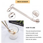 CRASPIRE 3PCS Candle Accessory Set Candle Accessories Stainless Steel Candle Tools Set with Candle Snuffer Candle Wick Trimmer Candle Wick Dipper Storage BagGolden - BN3FO7IWZ