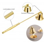 DRAMLOR Candle Accessory Set 4 in 1 Include Candle Wick Trimmer Cutter Candle Snuffer Extinguisher Wick Dipper and Storage Tray Plate Great for Scented Candle Lovers Gold - B2VWN7IPE