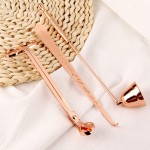 erduoduo Candle Accessory Set Candle Wick Trimmer Candle Cutter Candle Snuffer 3 in 1 Candle Care Kit Rose Gold - BCXKVPGUL