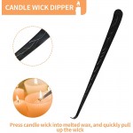 GINSER 3 in 1 Candle Accessory Set Candle Wick Trimmer Candle Wick Dipper Candle Snuffer with Gift Package for Candle & Aromatherapy Lovers Black - B7WWE4NKN