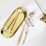 Gogmooi Candle Accessory Set 4 in 1 Candle Wick Trimmer Candle Snuffer Candle Wick Cutter Candle Wick Dipper Gold for Candle Loverswith with Tray and Felt Bag - BEK9LX4YG