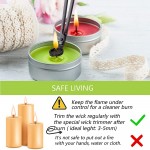 Olamtai 2 PCS Candle Wick Trimmer Candle Wick Cutter Candle Cutter Stainless Wick Clipper Scissor Candle Tool for You to Safely Remove The Cut Wick controllable The Candle Cleaner Burning Black - B1SFIPMGC